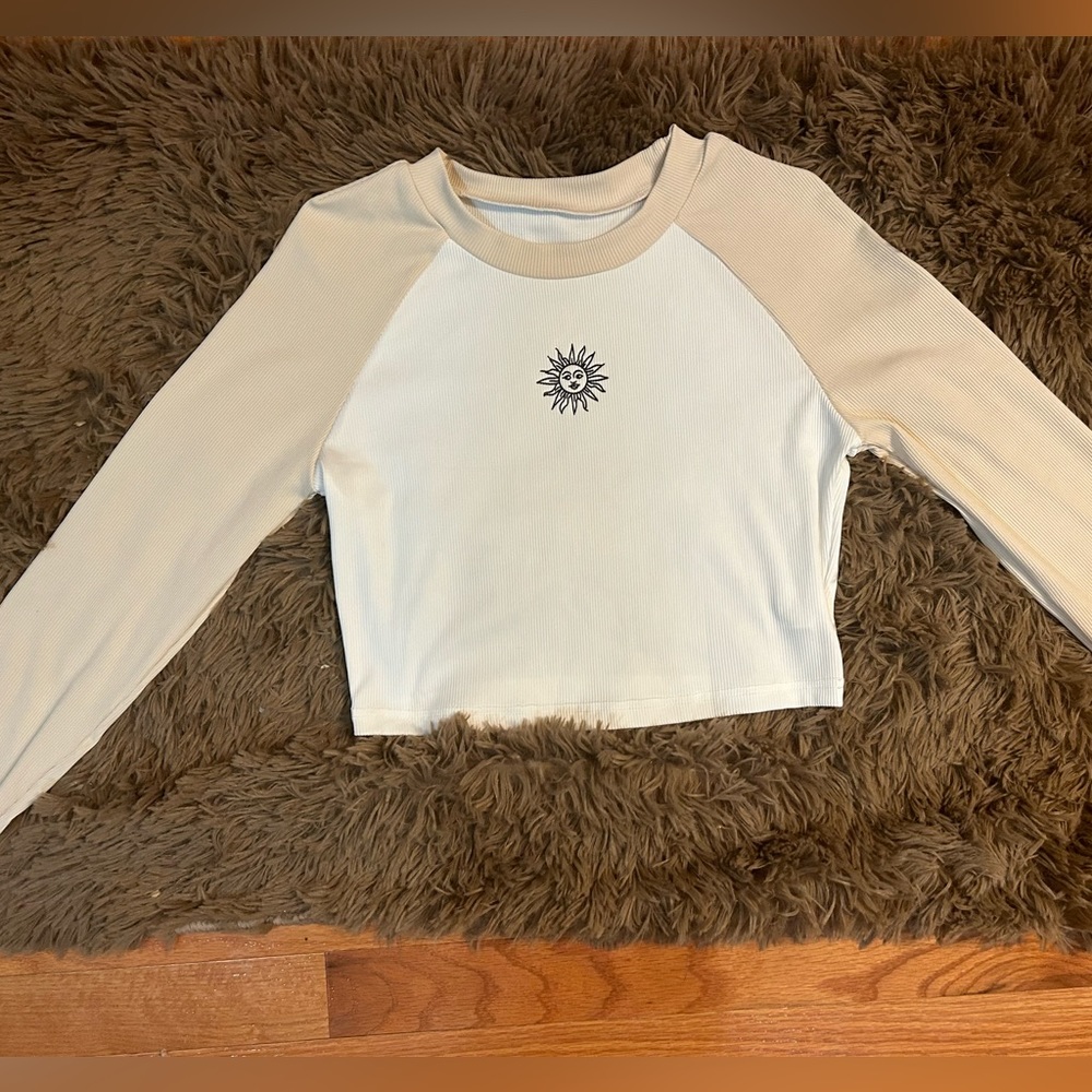 White and Tan long sleeve
